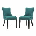 Modway Furniture 36 H x 25 W x 22 L in. Marquis Dining Side Chair Fabric, Teal, 2PK EEI-2746-TEA-SET